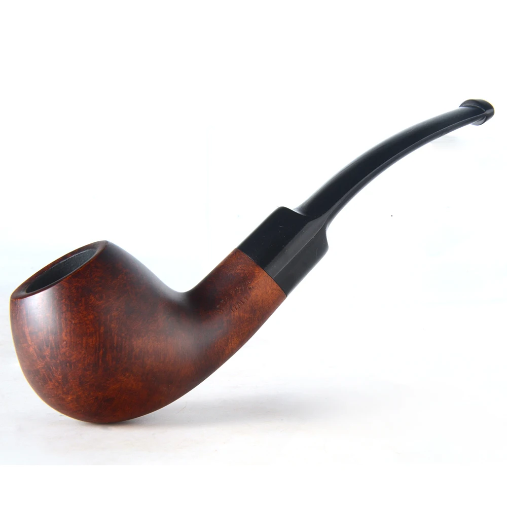 Бриар трубы табака курительная труба гладкая отделка 9 мм фильтр изогнутая