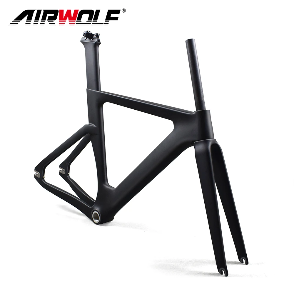 Fixed gear Карбон велосипедная Рама с вилкой/Шоссейный углеродный след