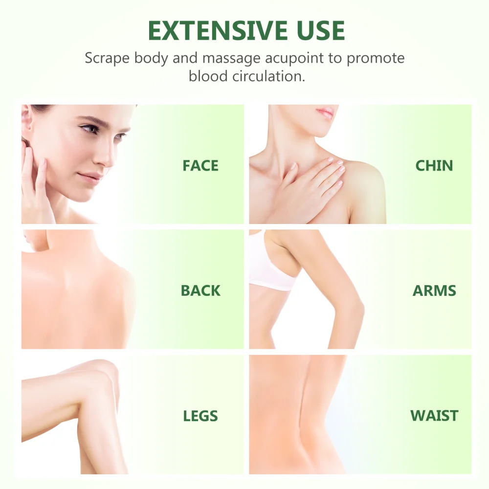 

ULTNICE Guasha Jade Stone Natural Stone Tool for SPA Body Face Skin Neck Relax