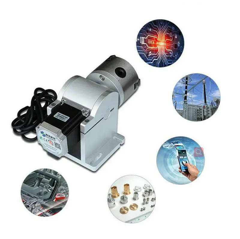 Совершенно новая лазерная маркировочная машина вращающаяся ось 80 мм