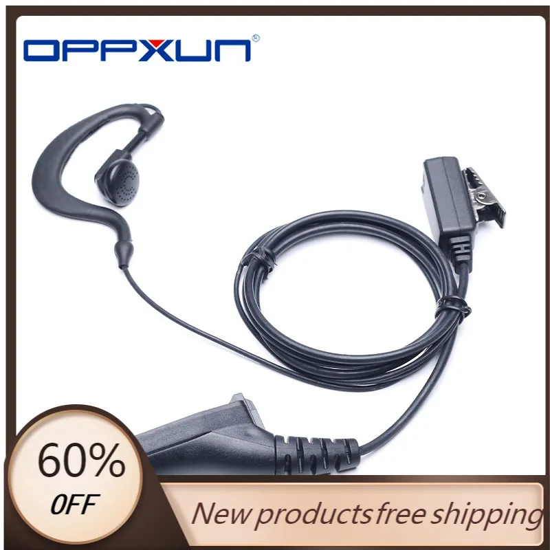 

Curve Earpiece Headset Mic for Motorola XIR P8268 P8260 P8200 APX4000 APX2000 APX6000 XPR6300 MTP6550 Walkie Talkie Ear Hook