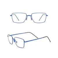 Belight Optical Men Titanium Business Style Ultra Light Thin Silver Color Spectacle Frame Precription Lens Eyewear 8564