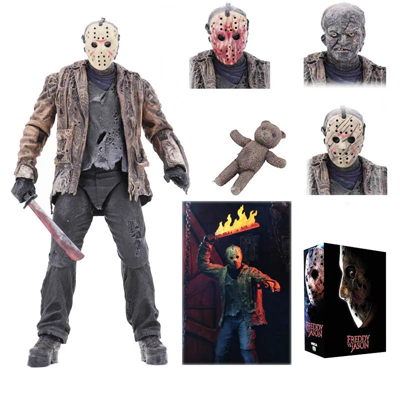F in PP Bag 7 Тип NECA Friday 13 часть 2 3 5 V 6 VI 3D Freedy Джейсон, Фредди фигурка игрушка кукла рождественский подарок на день рождения - Цвет: F in PP Bag