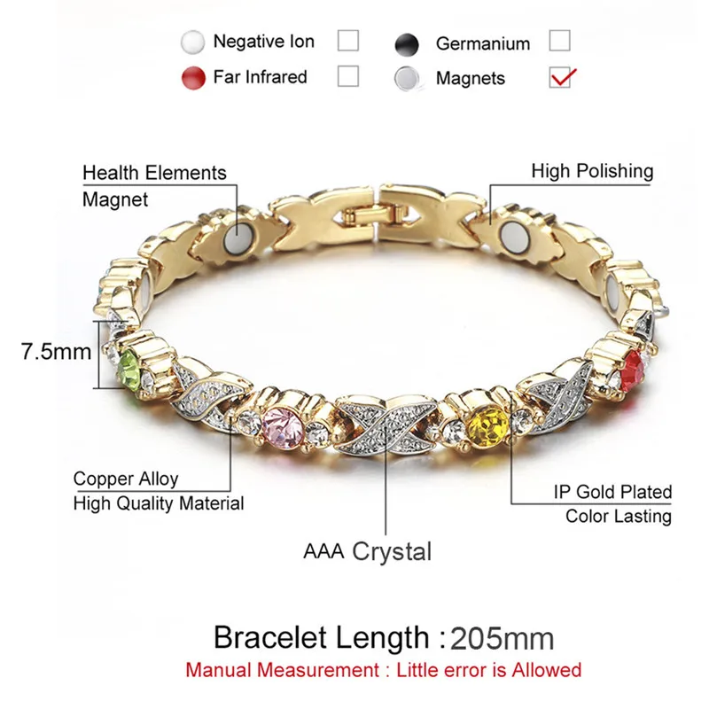 Magnetic therapy Health Care Weight Loss Effective Bracelets slimming Stimulating Acupoints Arthritis Pain Relief for Men Women | Красота и