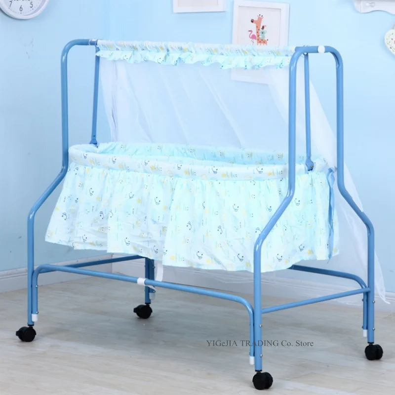 2-in-1 Multi-Functional Baby Crib, Lightweight 5KG Infant Rocking Cradle, Cute Sleeping Bassinet