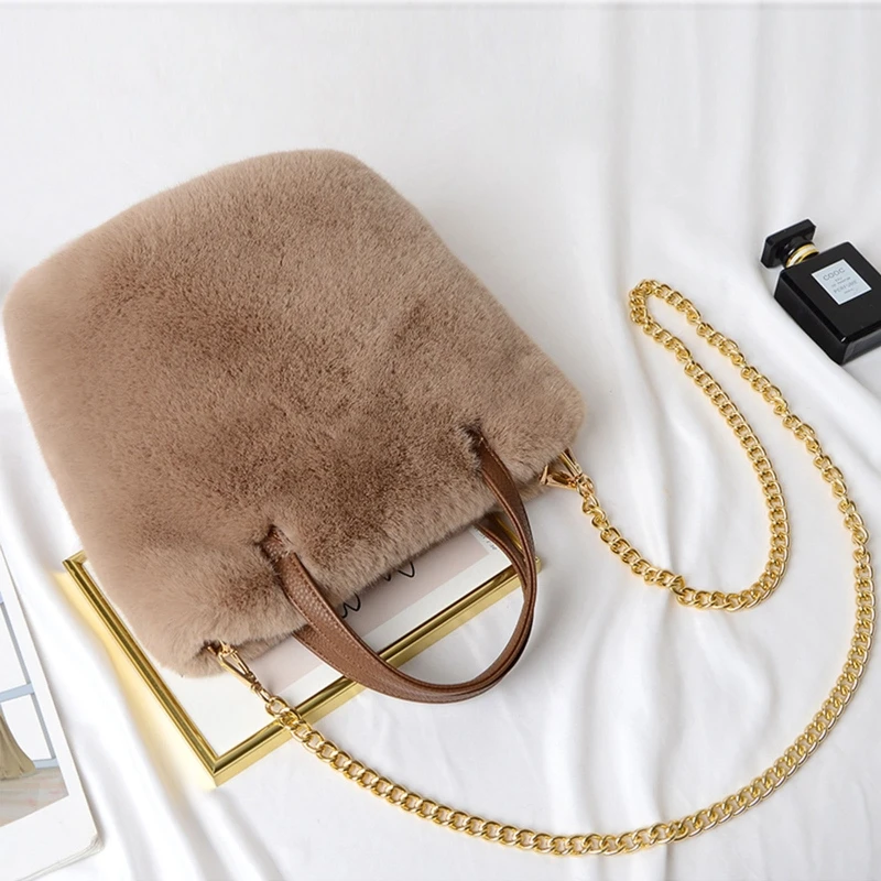 

Fashion Faux Fur Winter Bags Women Shoulder Crossbody Bag Handbag H8WD