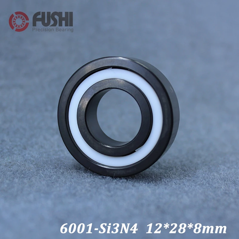 

6001 Full Ceramic Bearing ( 1 PC ) 12*28*8 mm Si3N4 Material 6001CE All Silicon Nitride Ceramic 6001 Ball Bearings