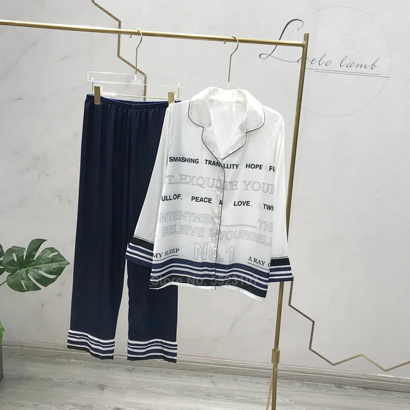 Комплект пижамный женский из 2 предметов повседневная одежда для сна Шелковый