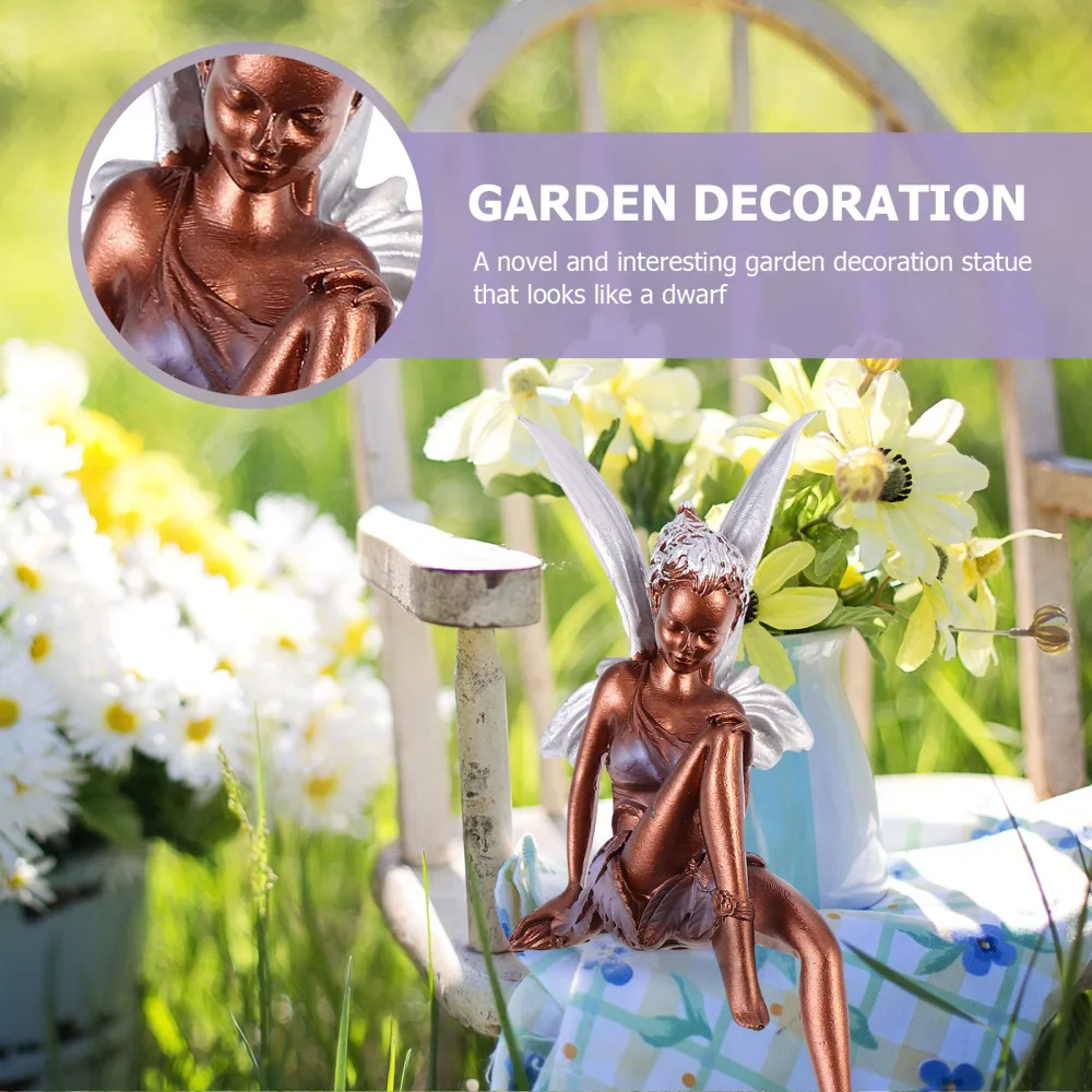 

1pc Beautiful Garden Ornament Delicate Flower Fairy Ornament Unique Craft