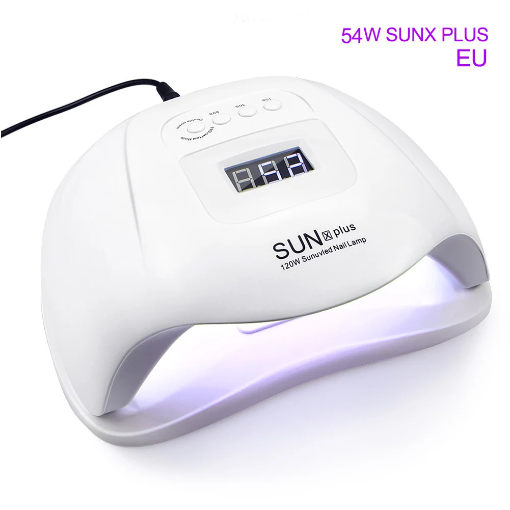 54W SUNX PLUS EU 54 Вт SUNX5 Plus УФ лампа светодиодная лампа для сушки ногтей 36 светодиодный s сушилка для сушки гель лак для ногтей светильник от солнца автоматический датчик маникюрные инструменты - Цвет: 54W SUNX PLUS EU