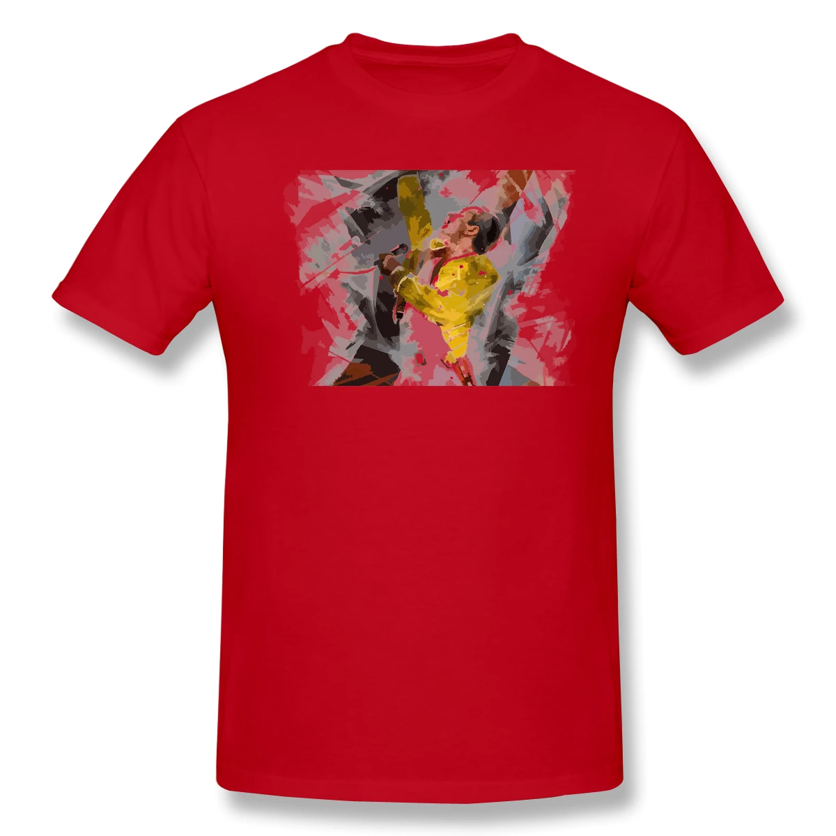 

100% cottonFreddie Mercury (4) Humor Graphic Men Women Basic Short Sleeve T-Shirt R250 Tops Tees European Size