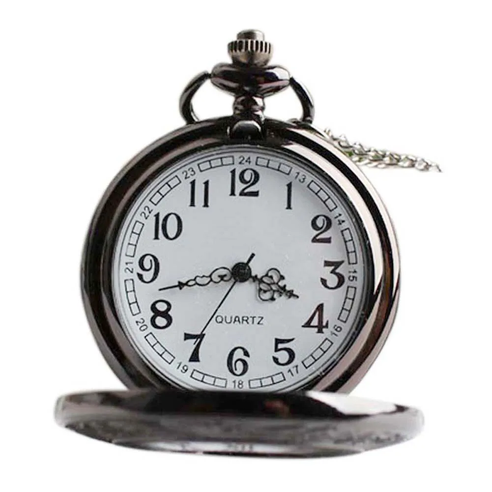 

New Dual Display Clamshell Rome Retro Hollow Imitation Mechanical Unisex Men Women Pocket Watch Gift SWD889