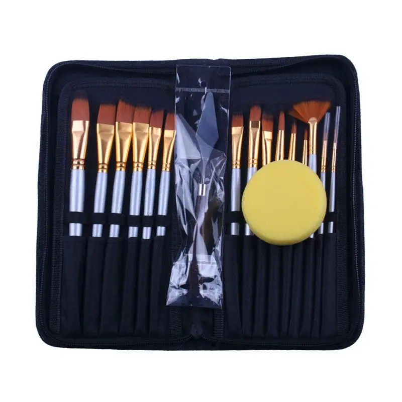 Artist Paint Brush Set 15 Sizes Brushes for Acrylic Watercolor Oil Gouache Perfect Gift Artists Adults &amp Kids | Канцтовары для