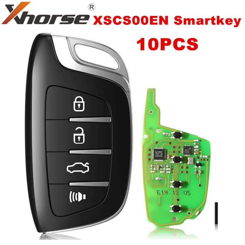 

10 шт./лот Xhorse XSCS00EN умный пульт дистанционного управления Красочный Кристалл Стиль (Smartkey) смарт-ключ 4 кнопки для VVDI2 мини ключ инструмент