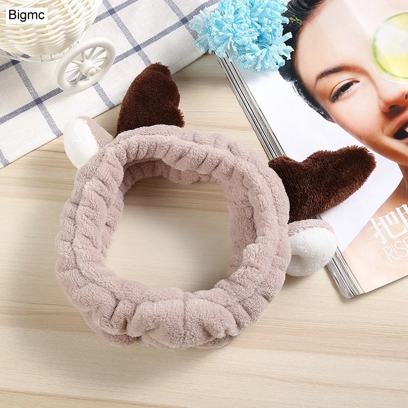 Новый женский обруч на голову с рогами модный Рождественский эластичный милый