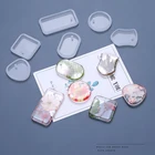 1 шт. сделай сам, подвеска для брелока, силиконовые формы, круглая Прямоугольная форма из эпоксидной смолы, художественная форма, Кристальные подвески, инструменты для изготовления ювелирных изделий