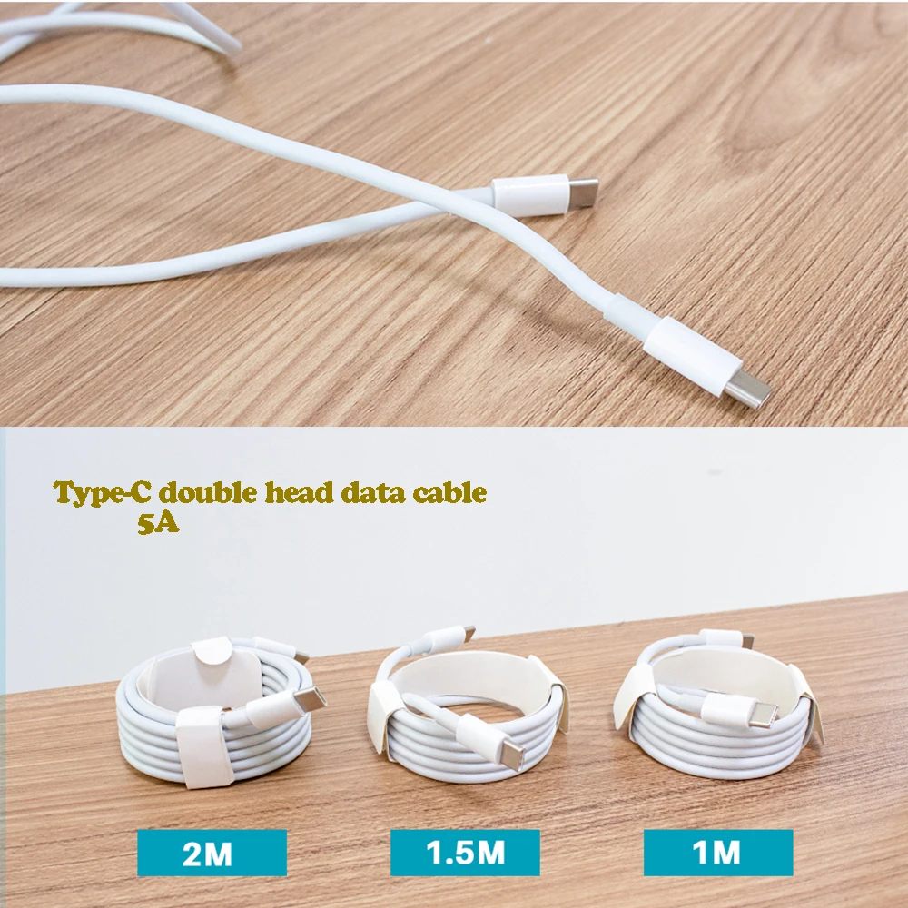 

PD100W USB C to Type C Cable 5A For Samsung S10 Huawei P30 Pro Fast Charge Type-C Mobile Phone Charging Wire for Samsung S9 S8