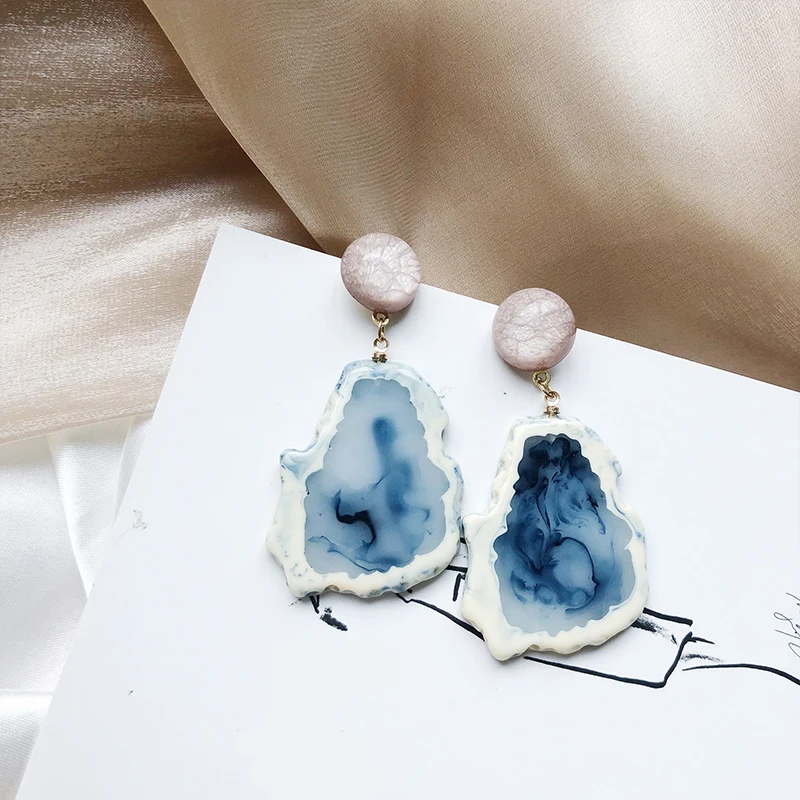 Женские классические геометрические серьги висячие в стиле ретро неправильной