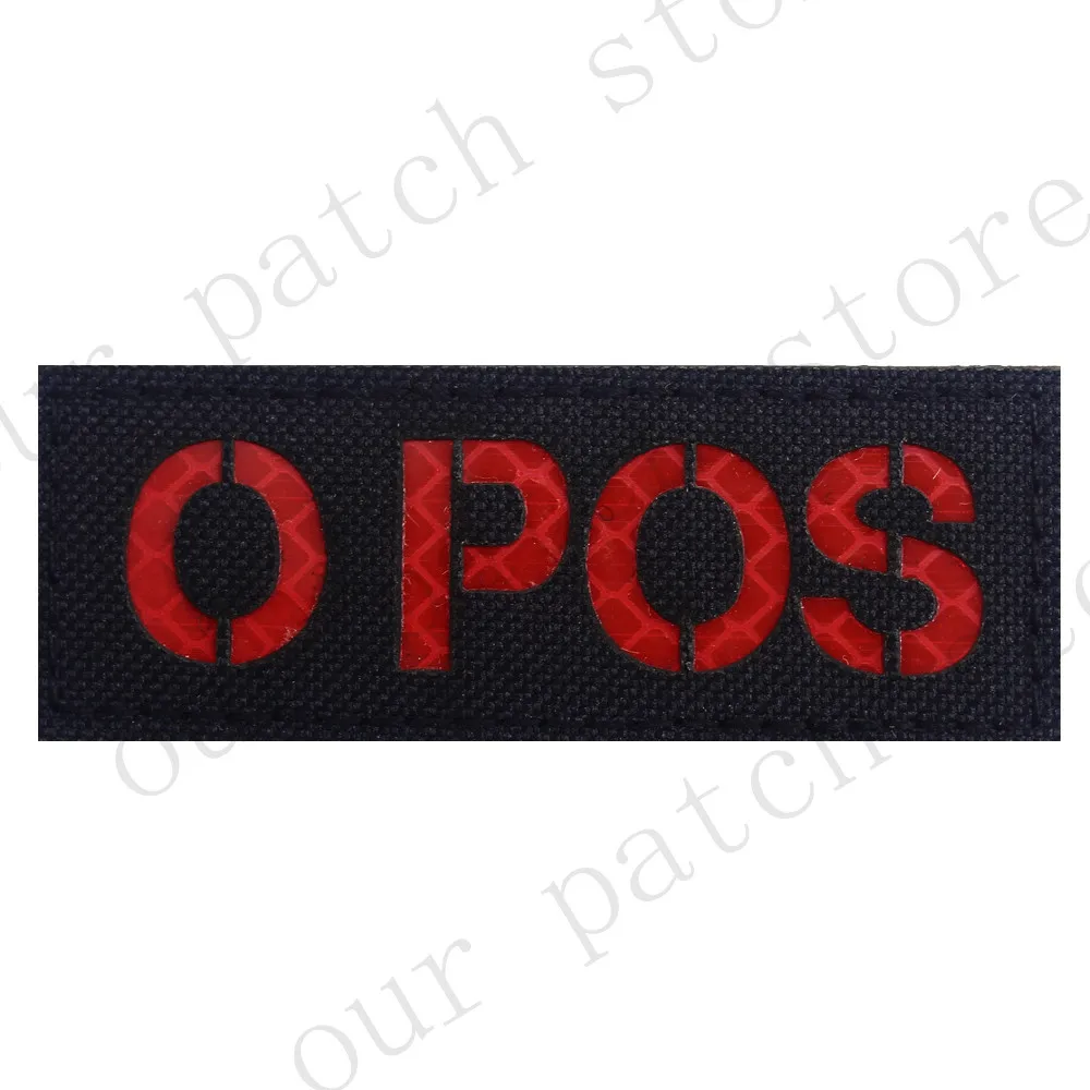 Крови Тип A B O AB POS инфракрасный обратный Тактический Военный Патч сp Multicam чехол