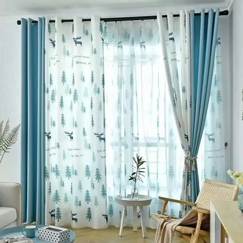 

2022 New Modern Minimalist Chevron Printing Light Luxury Stitching Curtains Curtains for Living Dining Room Bedroom
