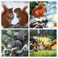 diy diamond painting unique squirrel mosaic embroidery cross stitch 5d square round drill animals home decorative picture