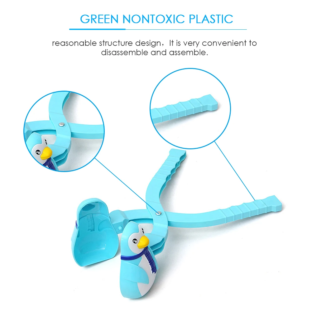 Веселая Снежная игрушка любящее сердце медведь утка снежок зажим пластиковые