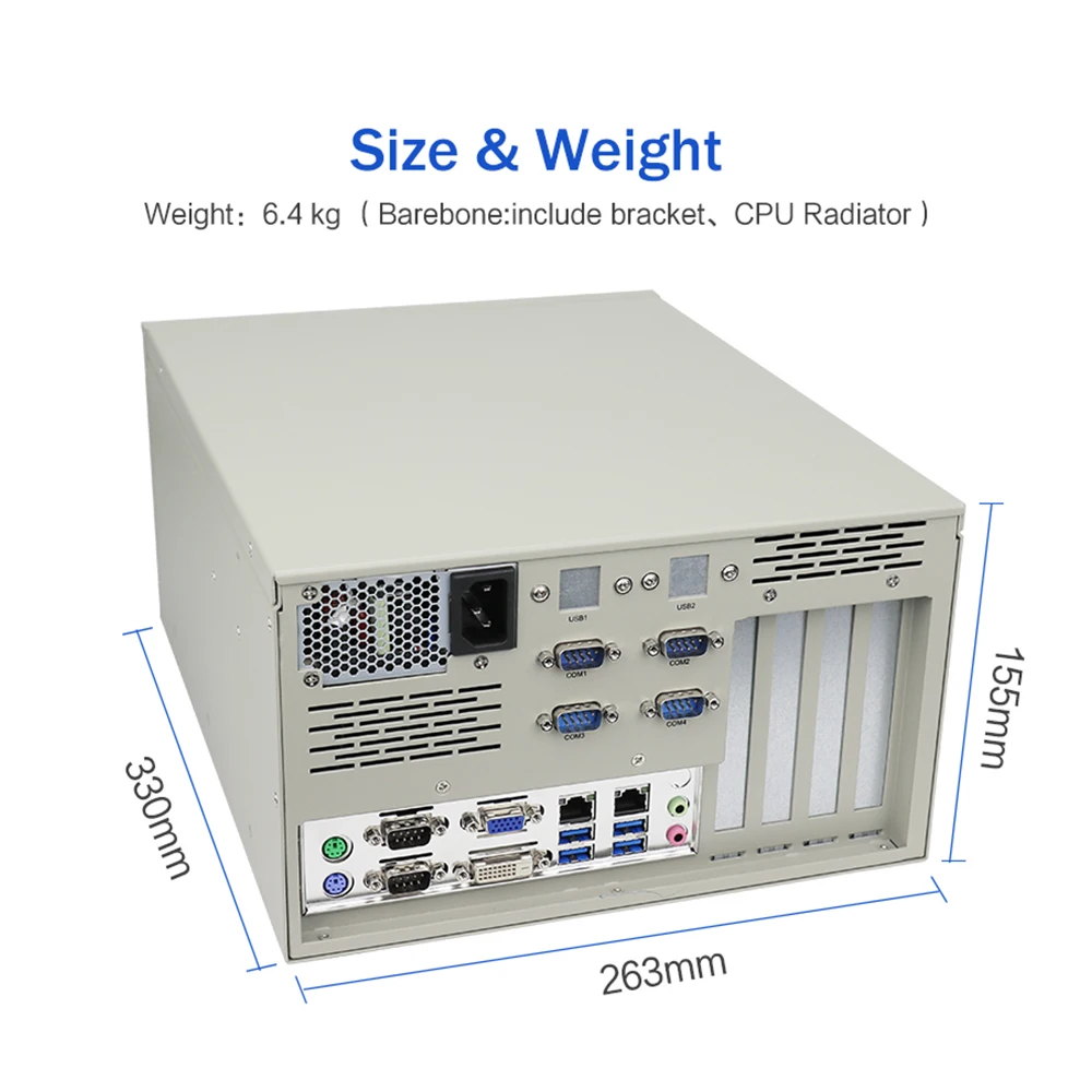 Verkaufen Yanling 19 Zoll Rack Montieren Server Intel I5 3450 Quad Core Dual Lan 6 COM 4U Industrielle Computer Mit 2 * PCIE 2 * PCI Für Windows Xp