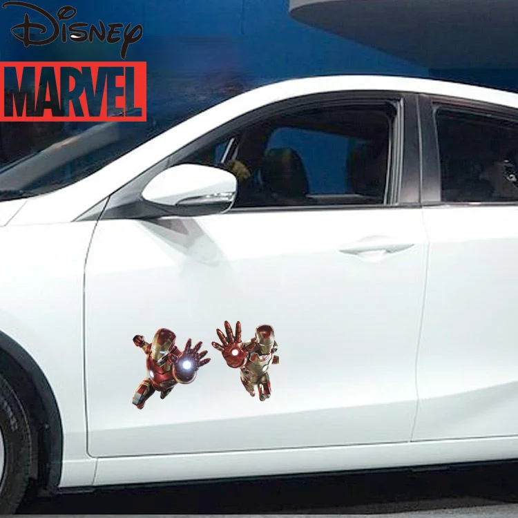 

Disney Marvel Car Blocking Scratch Decoration Creative Personality Three-dimensional Iron Man Car Sticker Avengers Sticker
