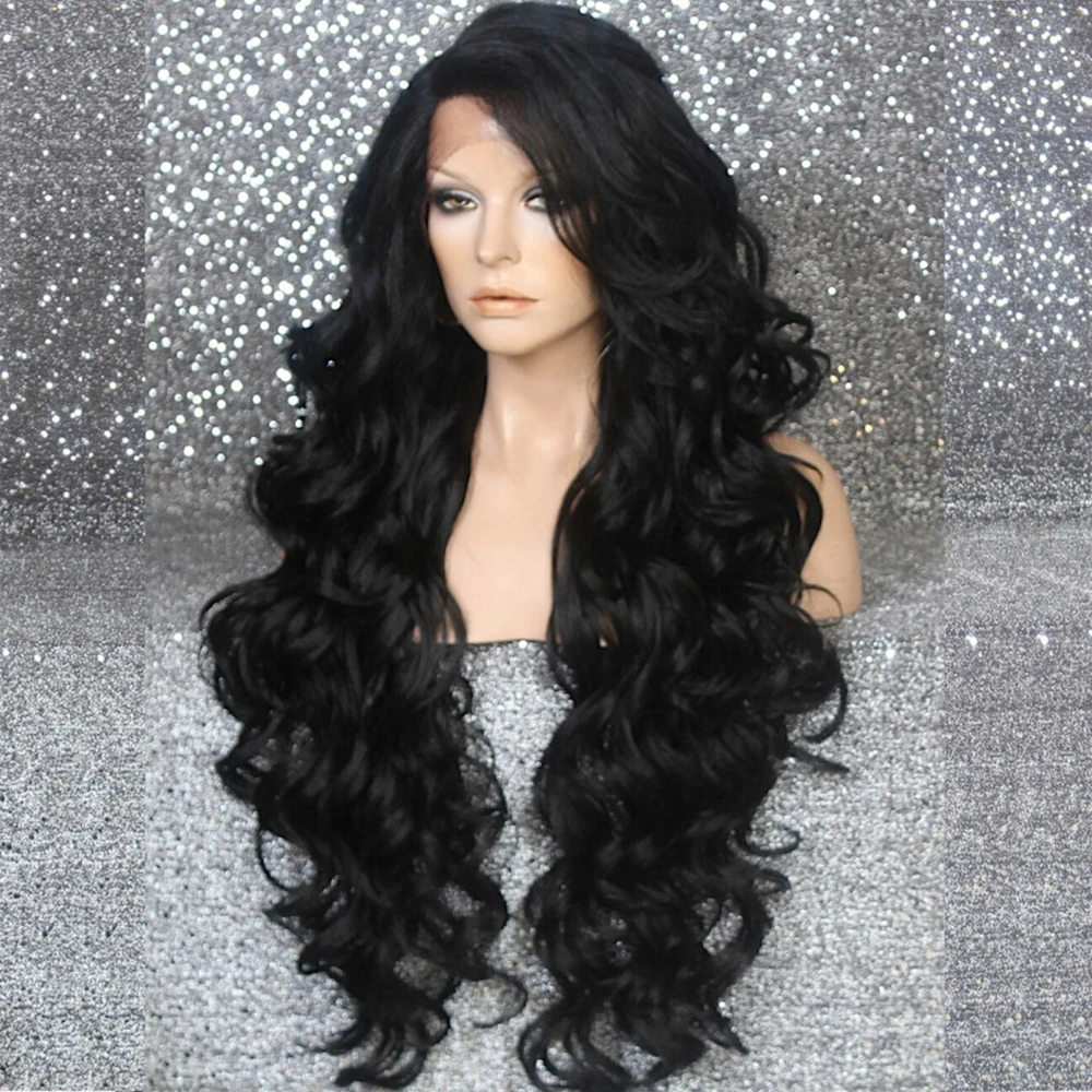 

300% 32 дюйма, длинный волнистый передний парик, женский парик с прозрачной сеткой, бразильские волосы без клея Remy