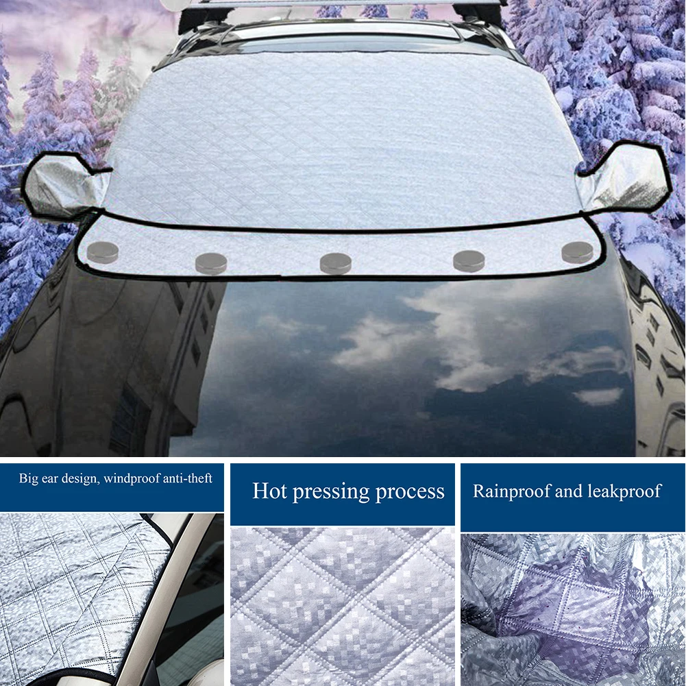 

Windshield Cover Mirror Snow Shield Thickened Winter Frost Foldable Magnetic Dust Proof Car Protector Ice Accessory Window
