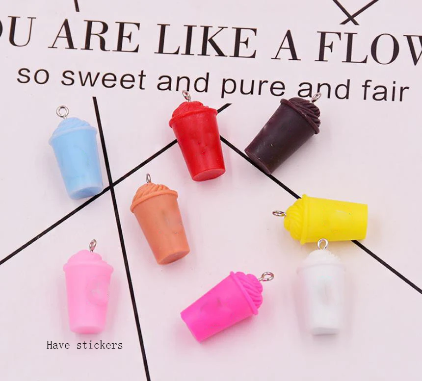 Оптовая продажа кавайные подвески из смолы в виде кофейной чашки модные