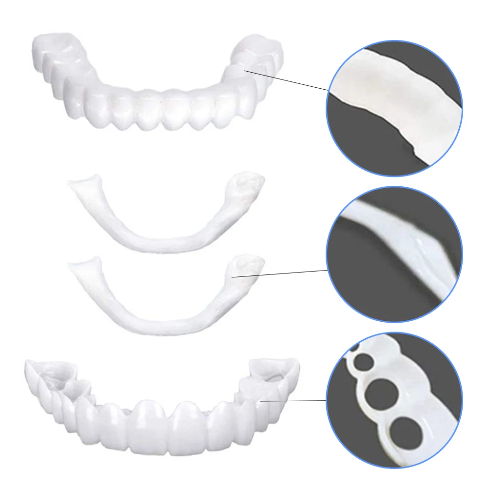 Зубы Perfect Smile Виниры Отбеливающие зубные протезы Временные накладные зубы Крышка