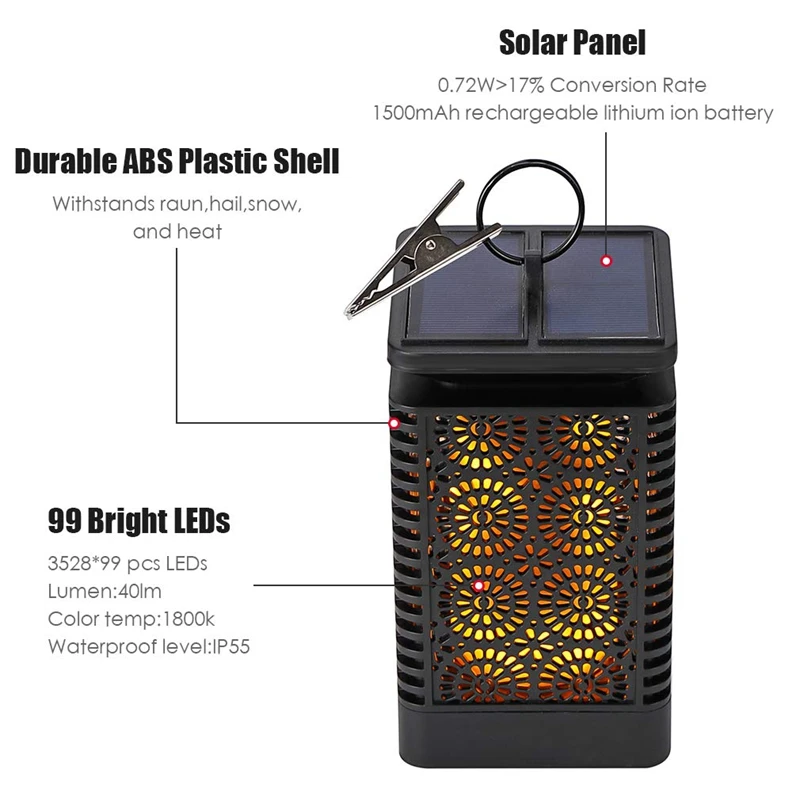 Горячий XD-солнечный светильник Открытый танцующий огонь открытый s
