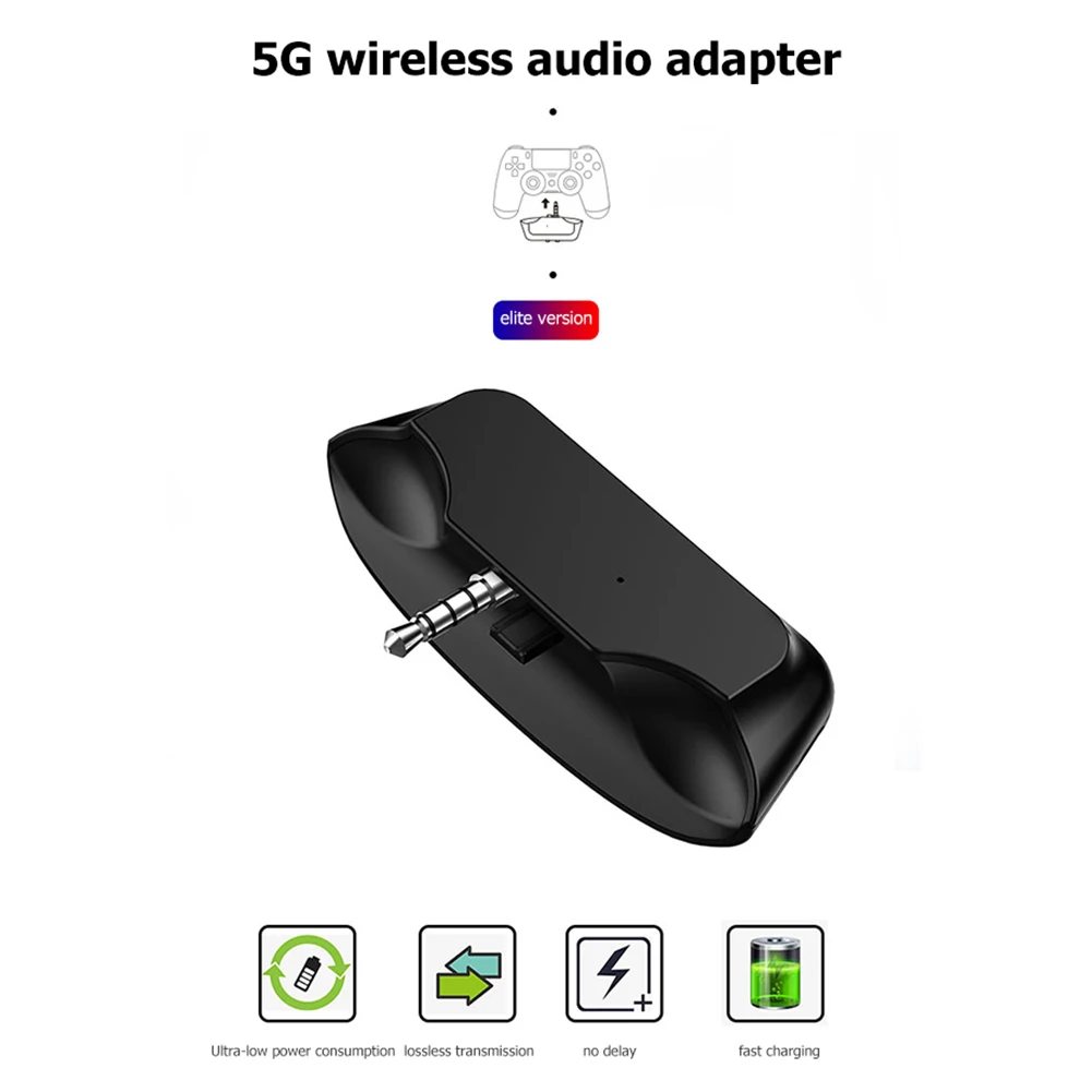 

Bluetooth-compatible Audio Adapter for PS4 Controller Headphone Wireless Dongle Receiver USB Stereo Music Wireless Adapter