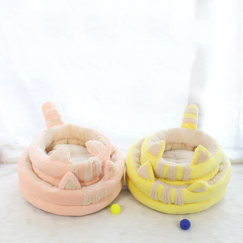 

Cat-shaped Pet Litter Four Seasons Universal Removable Pet Sleeping Bag Cat Supplies Soft Cute Cat-shaped Litter Puppy