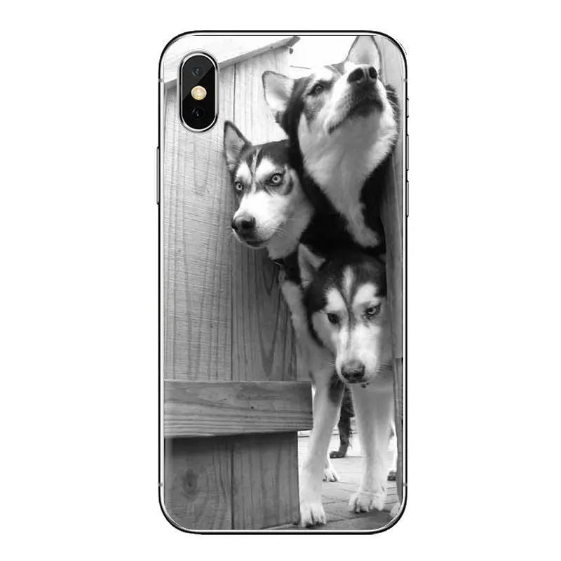 С изображением щенков Сибирского Хаски узор прозрачный мешок TPU чехол для Xiaomi Redmi
