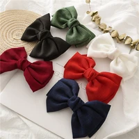 retro fashion knotted bow hairpin linen korean headgear spring ponytail clip simple wild lady hair accessories gift