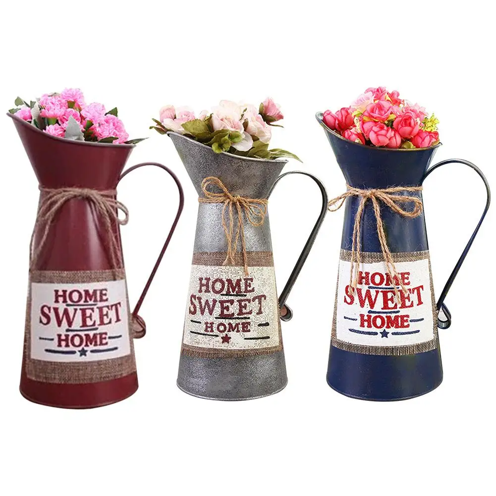 Цветочный горшок в стиле ретро гальванизированный Железный цветочный