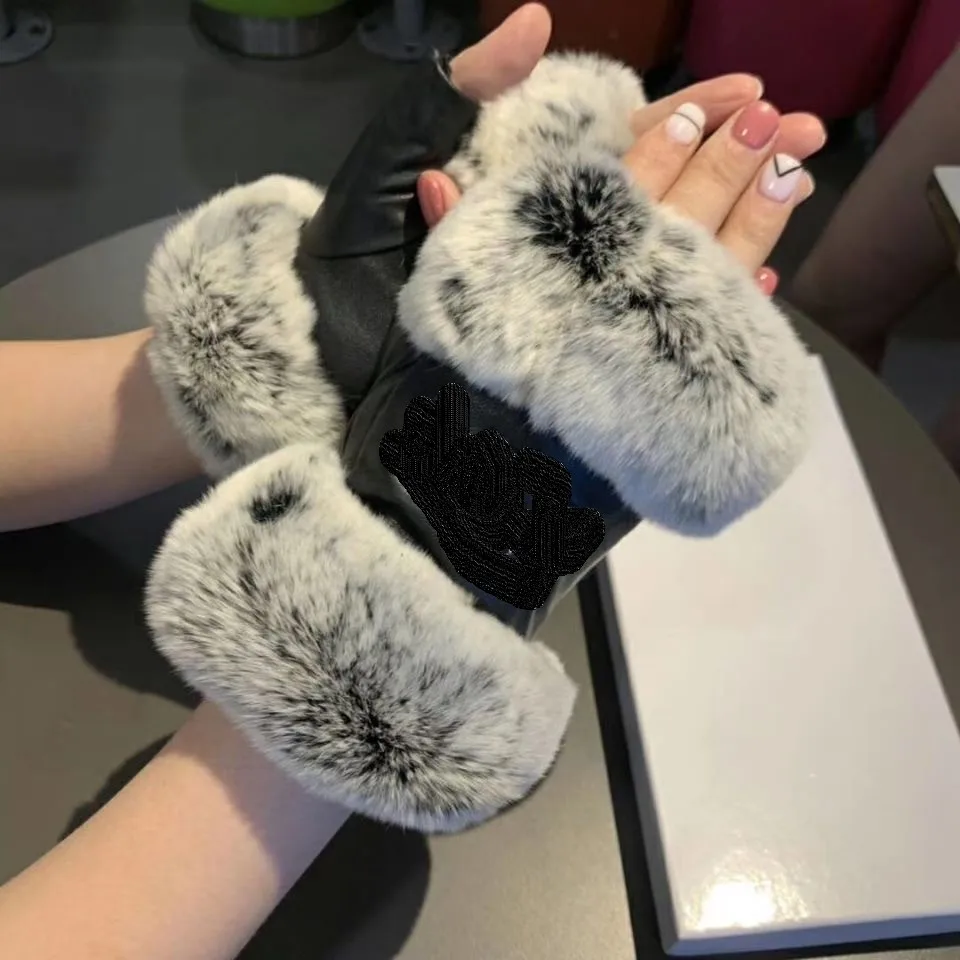 

Sheepskin leather gloves winter warm gloves fashion leather ladies fingerless gloves