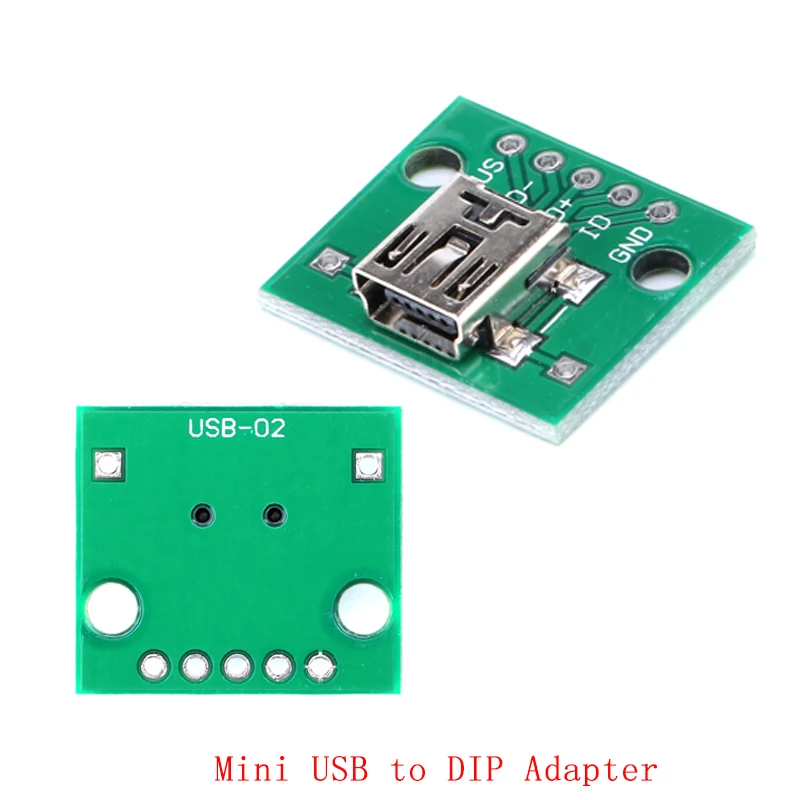 5 шт. Micro Mini USB A Male 2 0 3 Female B разъем интерфейса до 54 мм DIP PCB конвертер адаптер