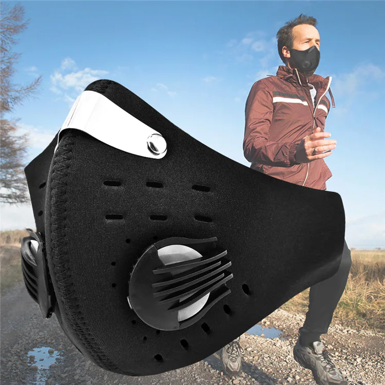 

WOSAWE Anti-dust Training Motorcycle Mask Skiing Cycling Half Face Mask with Filter Carbon MTB Road Bike Hiking Masks Face Cover
