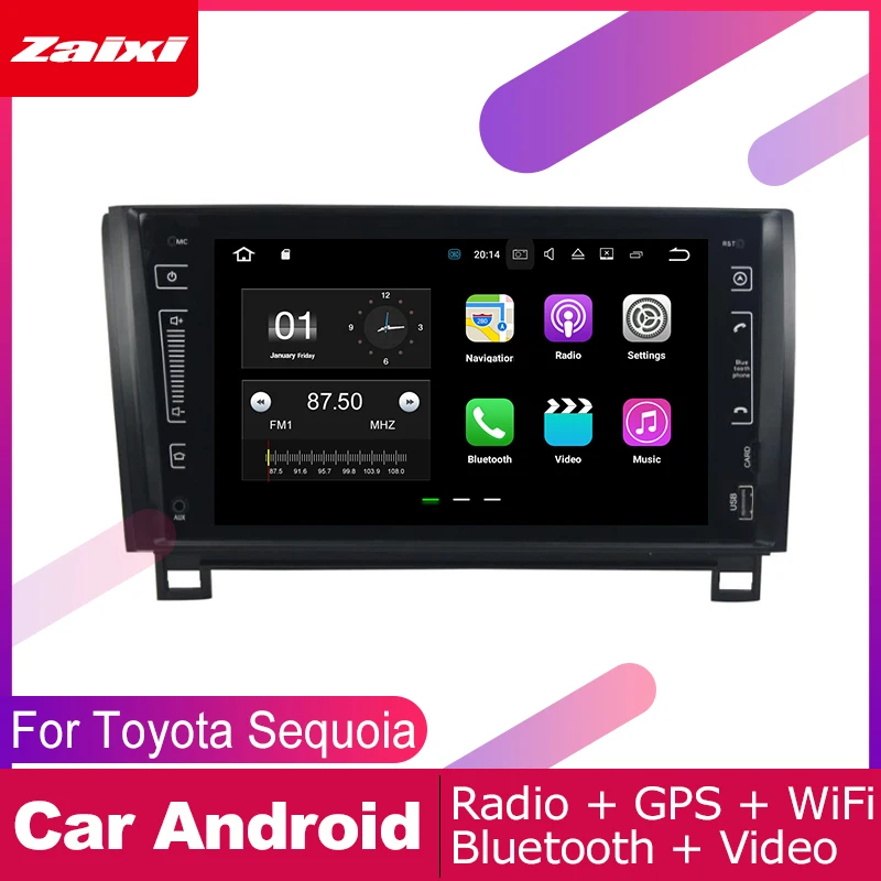 ZaiXi для Toyota Sequoia Tundra 2010 ~ 2012 Автомобильная Мультимедийная система Android 2 DIN