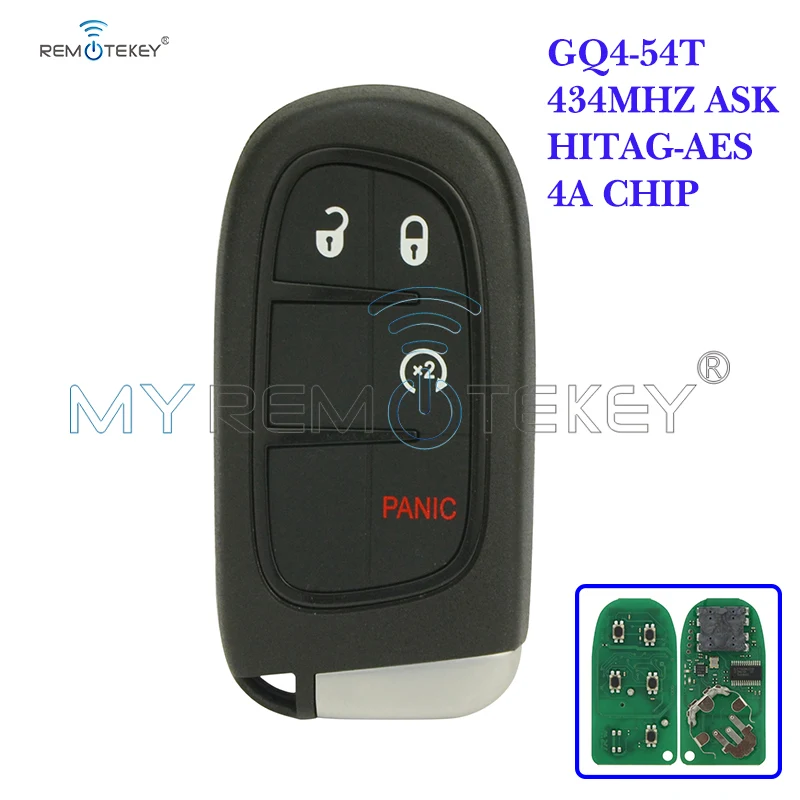 

Remtekey GQ4-54T smart key for Dodge chrysler Jeep cherokee 2014 2015 2016 2017 keyless entry 4 button 433mhz car remote key