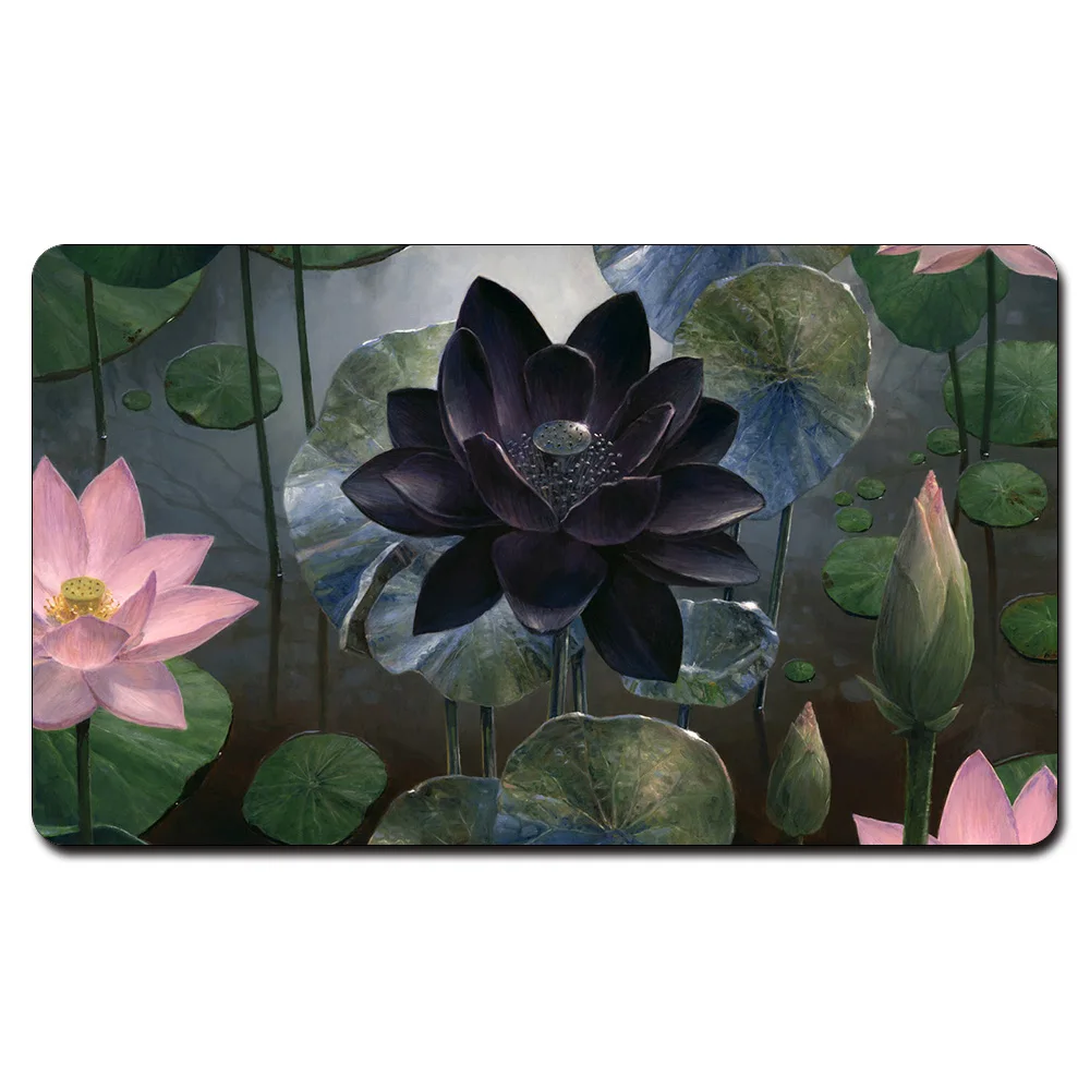 Черный лотос Playmat) демонический репетитор 35X60 см магический игровой коврик сила Девять карт игровой коврик с бесплатным подарочным пакетом