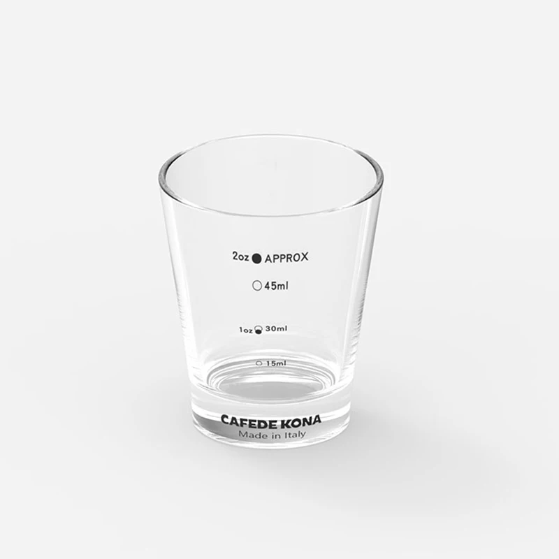 

Espresso ounce cup pyro glass measuring cup with marking 2 ounce/60ml made in Italy Thickened glass measuring espresso tools