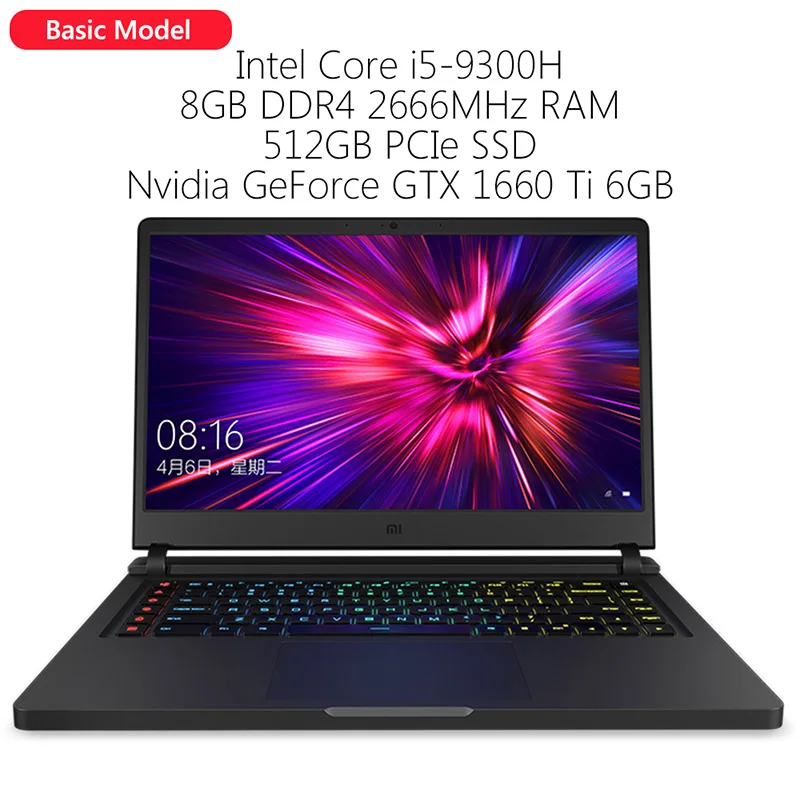 i5 9300H 8GB 1660Ti Xiaomi mi ноутбук Ga mi ng Windows 10 Intel Core i7-9750 H 16 Гб ram 512 ГБ SSD HD mi notebook type-C Bluetooth - Цвет: i5 9300H 8GB 1660Ti