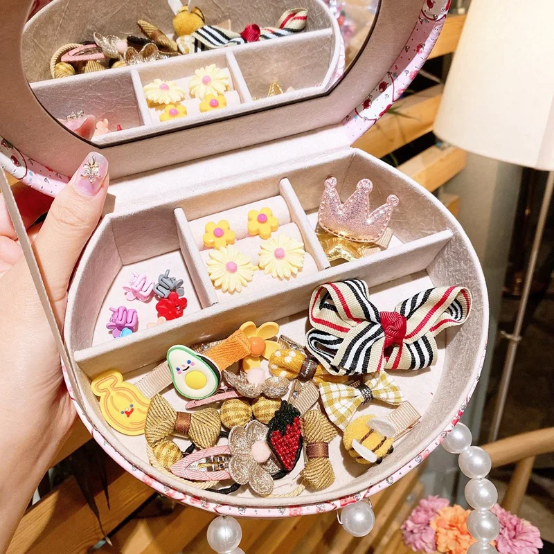 

Children's Hair Accessories Girls Hairpin Sets Headdresses Hair Clips Princess Baby Jewelry Sets Gift Boxes