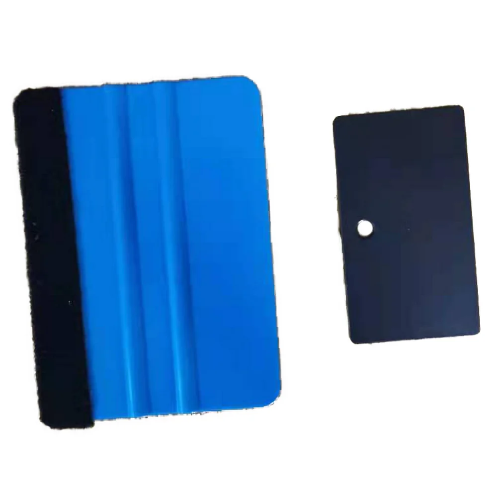 

1pc Auto Styling Vinyl Carbon Fiber Window Ice Remover Cleaning Wash Car Scraper Felt Squeegee Tool Film Wrapping 10x7cm 4x7cm