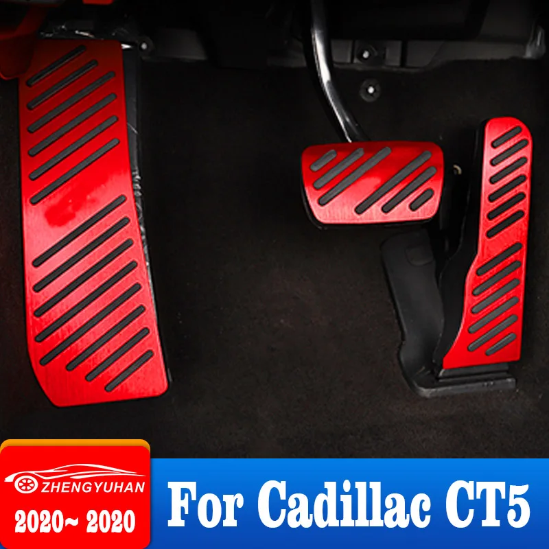 

For Cadillac CT5 2020 Aluminium Alloy Auto Accelerator Brake Rest Gas Foot Pedals Cover Set Car Styling Car Pedals Accessories