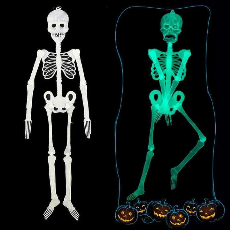 

Halloween Horror Luminous Movable Skull Skeleton Props Glow Evil Party Favors Scary Halloween Decoration
